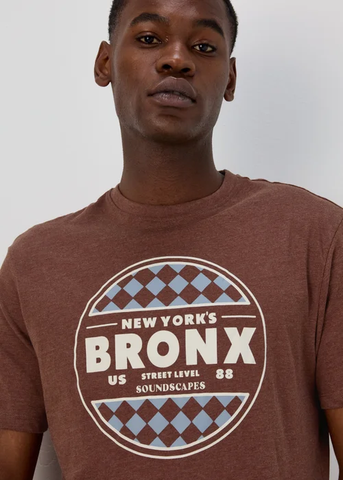 Brown Beer Print T-Shirt - S Image 3