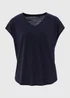 Souluxe Navy V-Neck Shirt - Small Image 5