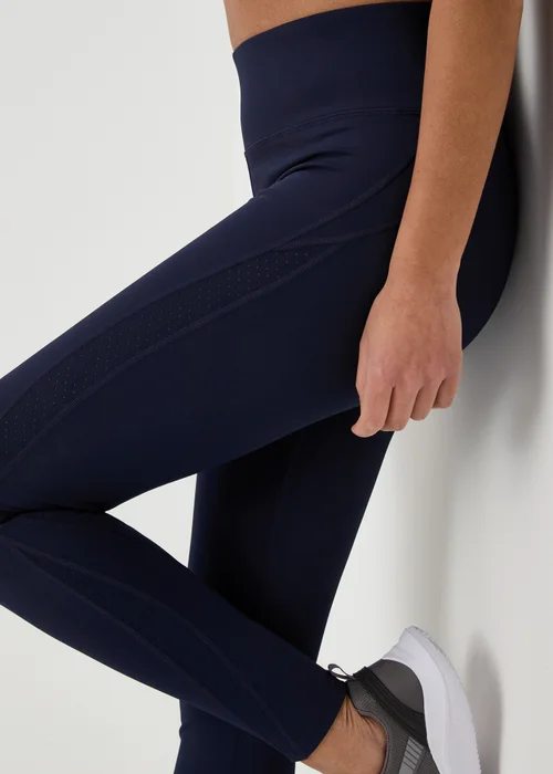 Souluxe Navy Mesh Panel Leggings - 8 Image 3