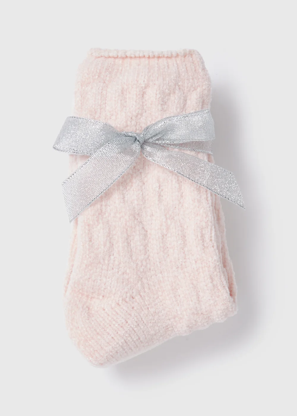 Pink Textured Cosy Socks - One Size Image 1