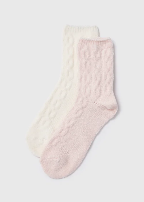 Pink Textured Cosy Socks - One Size Image 2
