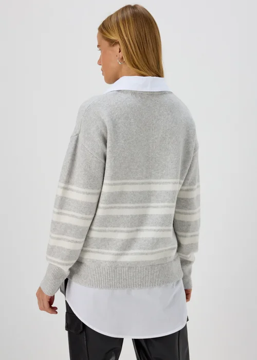 Grey Stripe 2 In 1 Shirt - XS Image 2