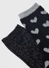 2 Pack Silver Glitter Thermal Socks - One Size Image 2