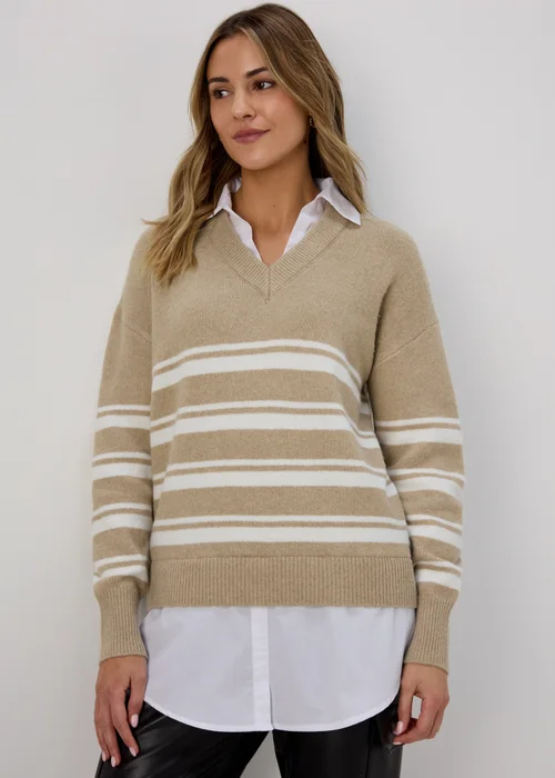 Beige 2 in 1 Jumper - XS Image 1
