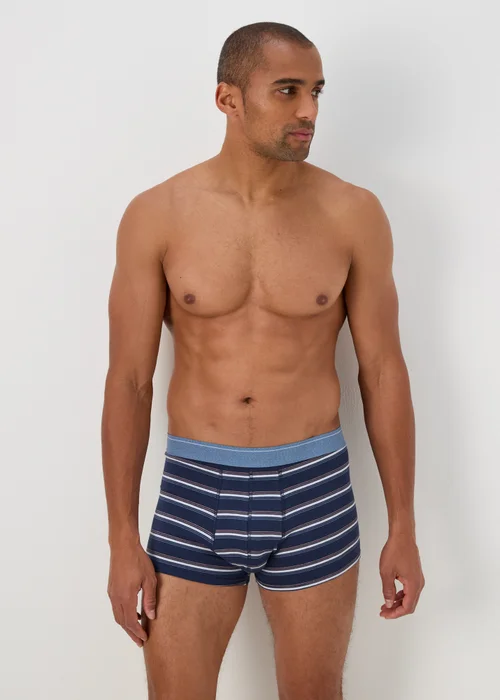 3 Pack Blue Hipster Briefs - Small Image 2