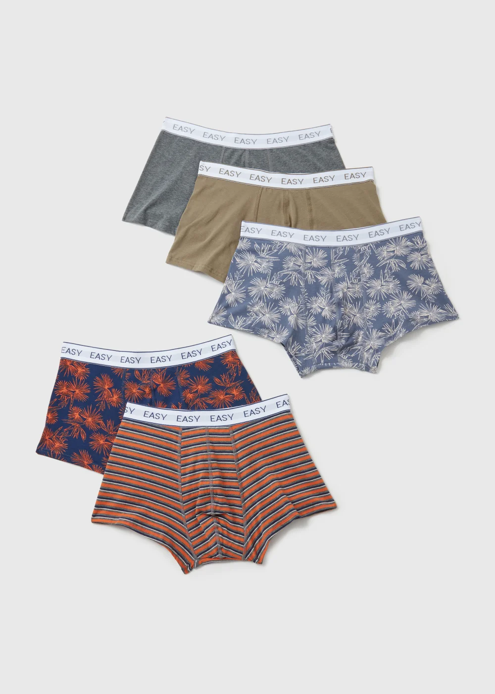 5 Pack Khaki Dandelion Print Hipsters - Small Image 1