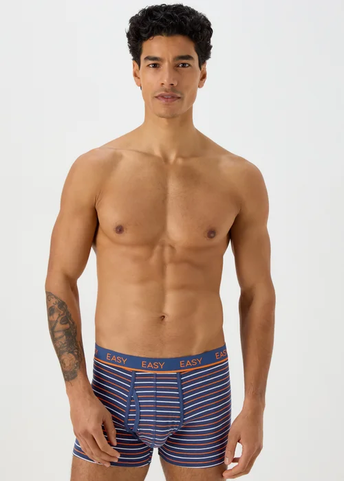 5 Pack Orange & Blue Stripe Keyhole Briefs - XS Image 2