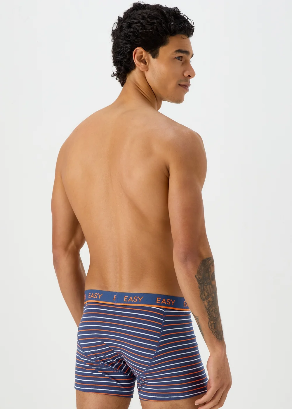 5 Pack Orange & Blue Stripe Keyhole Briefs - XS Image 3