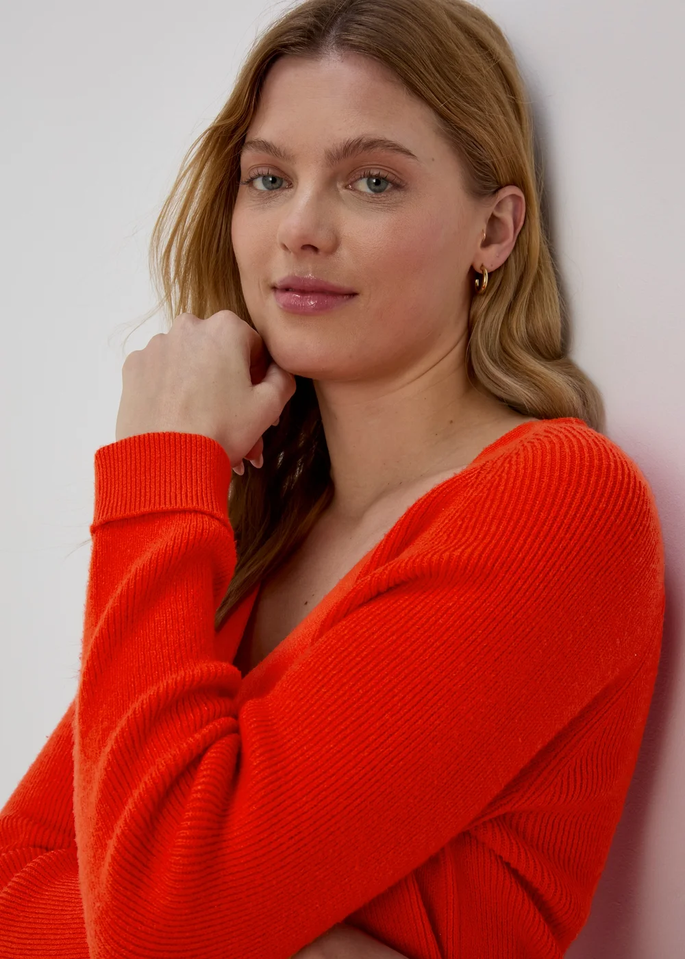 Red Button Crewneck Cardigan - XS Image 3