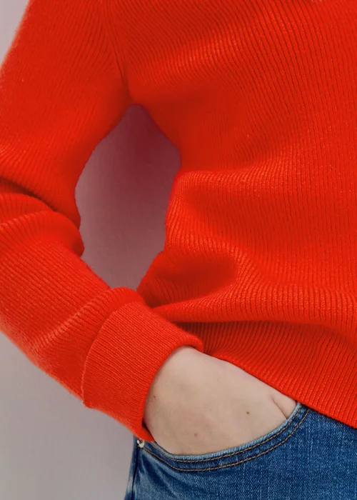 Red Button Crewneck Cardigan - XS Image 5