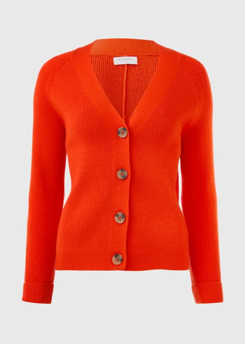 Red Button Crewneck Cardigan - XS Image 6
