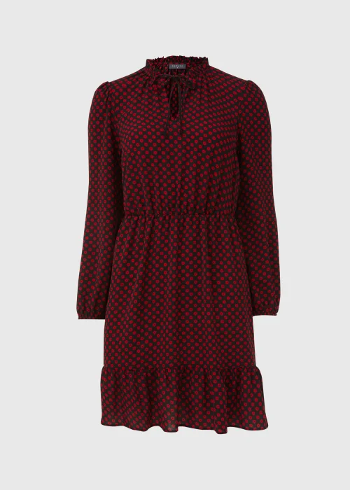 Red Floral Print Bubble Mini Dress - 8 Image 5