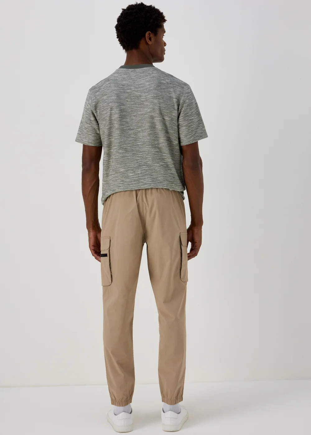 Stone Cuffed Technical Cargo Pants - Small Image 2