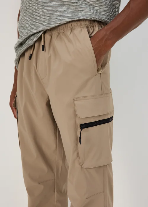 Stone Cuffed Technical Cargo Pants - Small Image 3