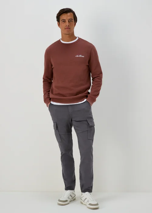 Charcoal Knitted Cargo Joggers - 30 Waist Regular Image 4