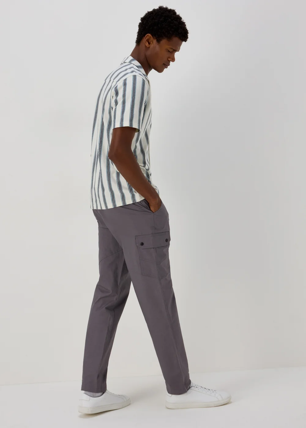 Grey Belted Trekking Trousers - 30 Waist Regular Image 2