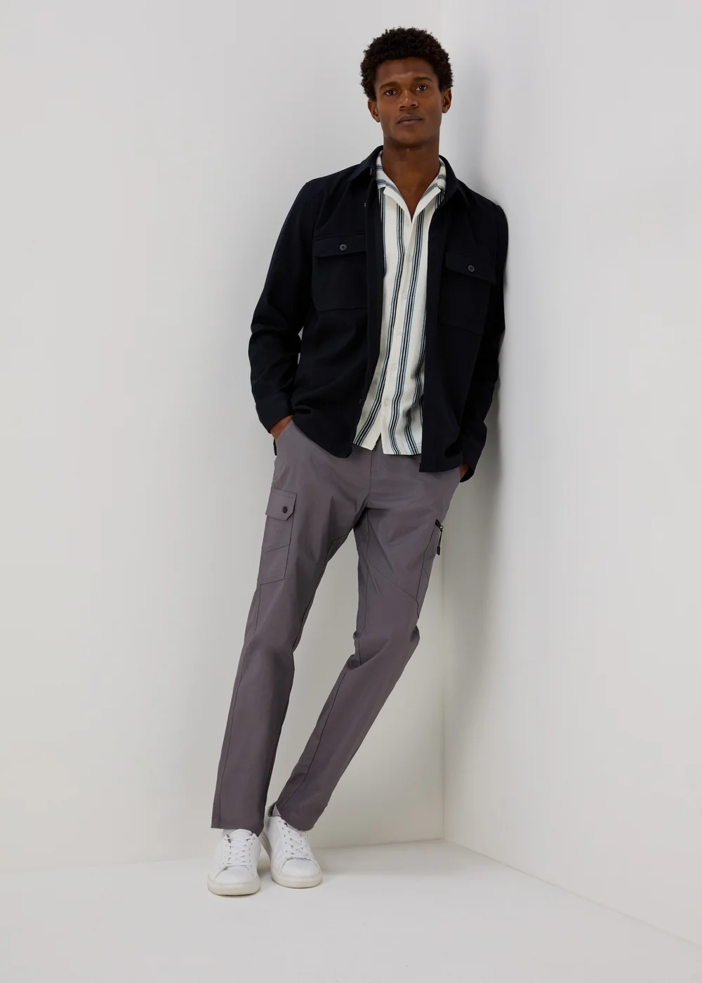 Grey Belted Trekking Trousers - 30 Waist Regular Image 4