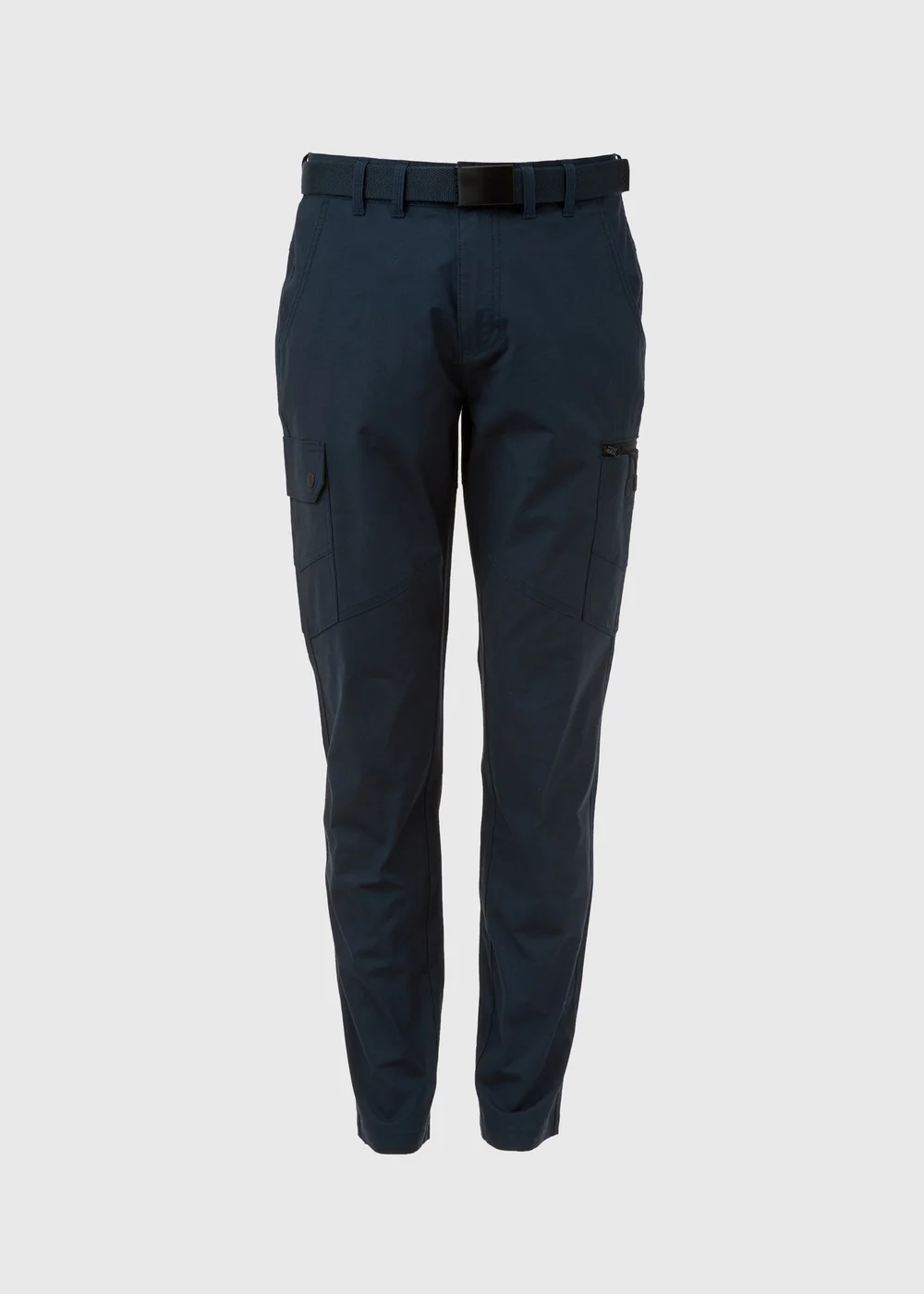 Navy Belted Trekking Trousers - 30 Waist Regular Image 5