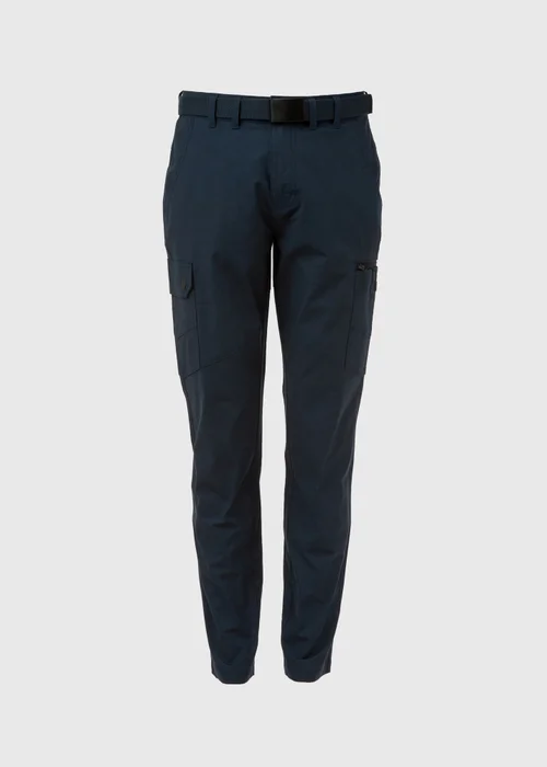 Navy Belted Trekking Trousers - 30 Waist Regular Image 5