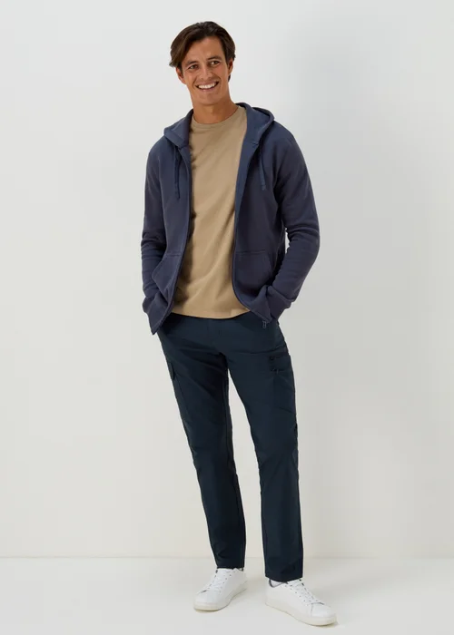 Navy Belted Trekking Trousers - 30 Waist Regular Image 4