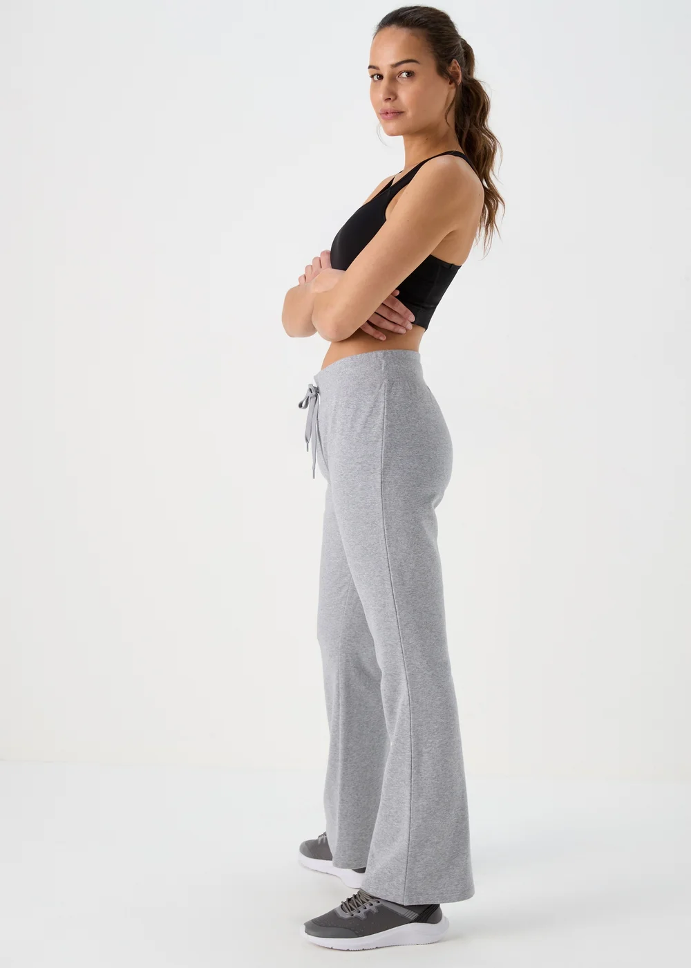 Souluxe Grey Slim Fit Flared Leggings - S Image 4