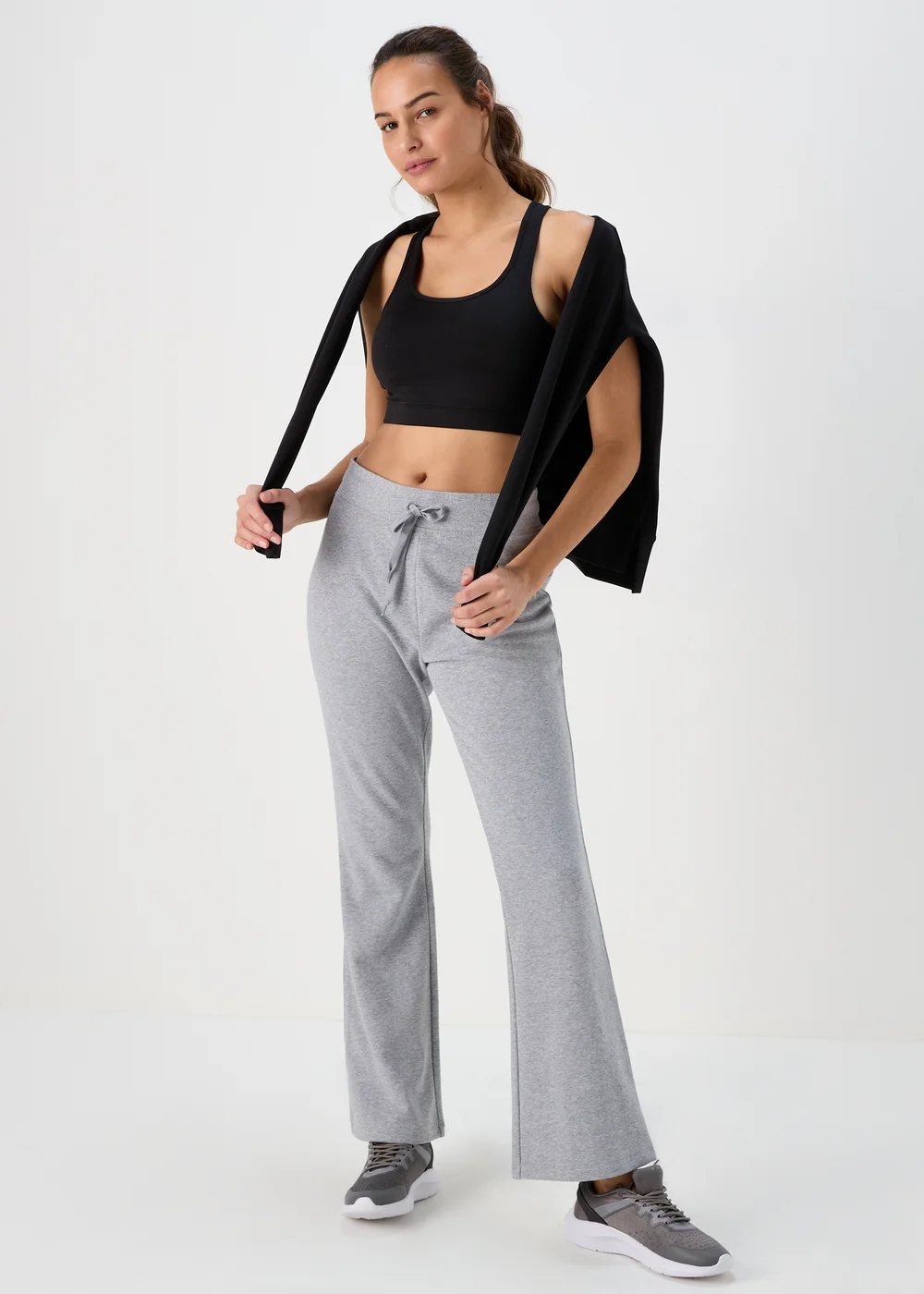 Souluxe Grey Slim Fit Flared Leggings - S Image 1