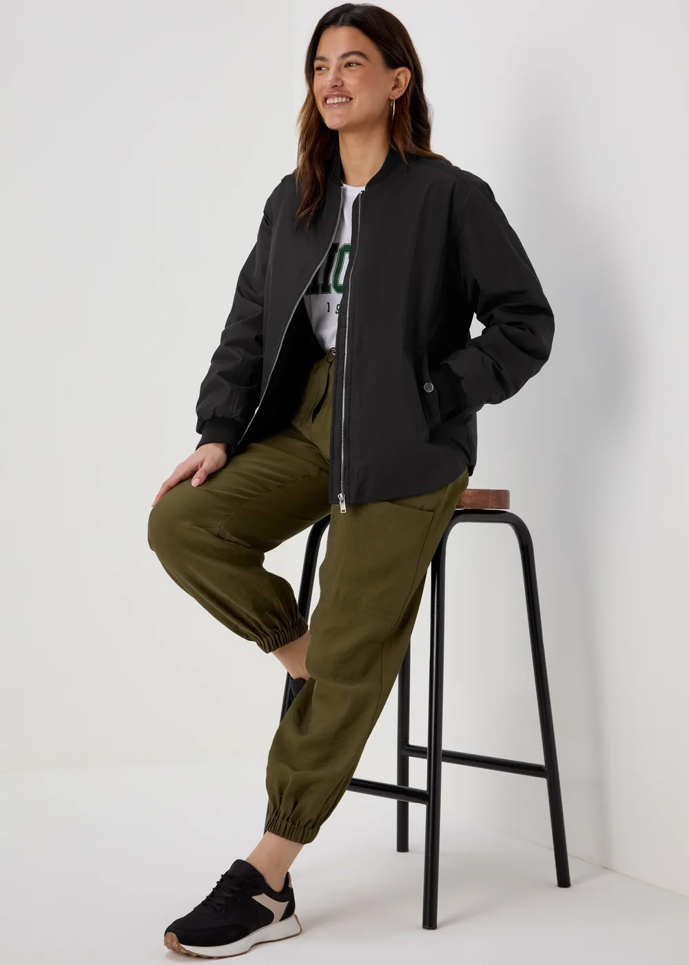 Black Bomber Jacket - 8 Image 8