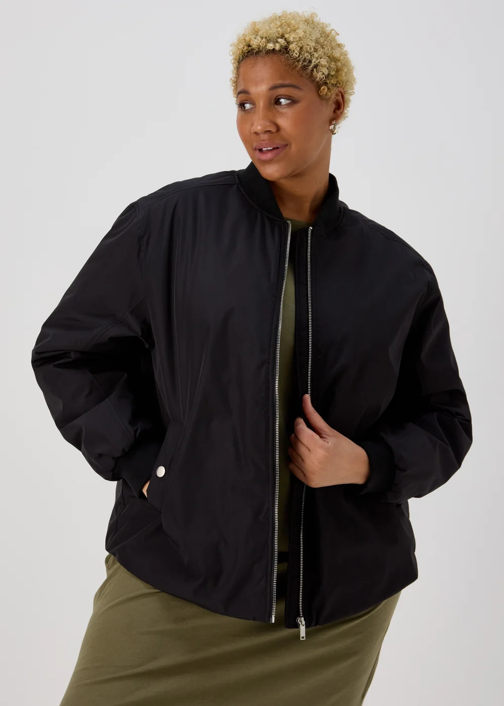 Black Bomber Jacket - 8 Image 1