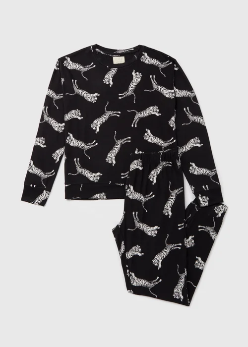 Navy Tiger Print Lounge Set - Extra small Image 4