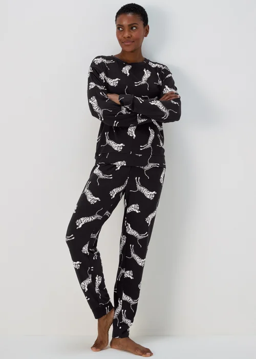 Navy Tiger Print Lounge Set - Extra small Image 3