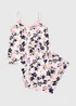 Pink Floral Cami Pyjama Set - Extra small Image 4
