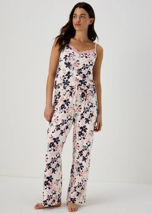 Pink Floral Cami Pyjama Set - Extra small Image 1
