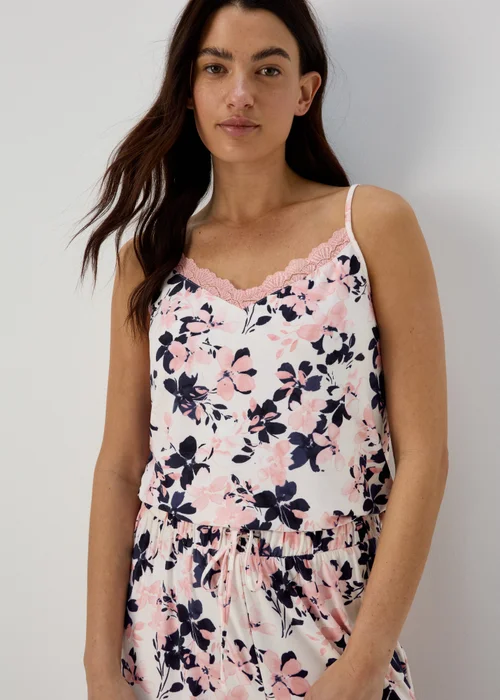 Pink Floral Cami Pyjama Set - Extra small Image 3