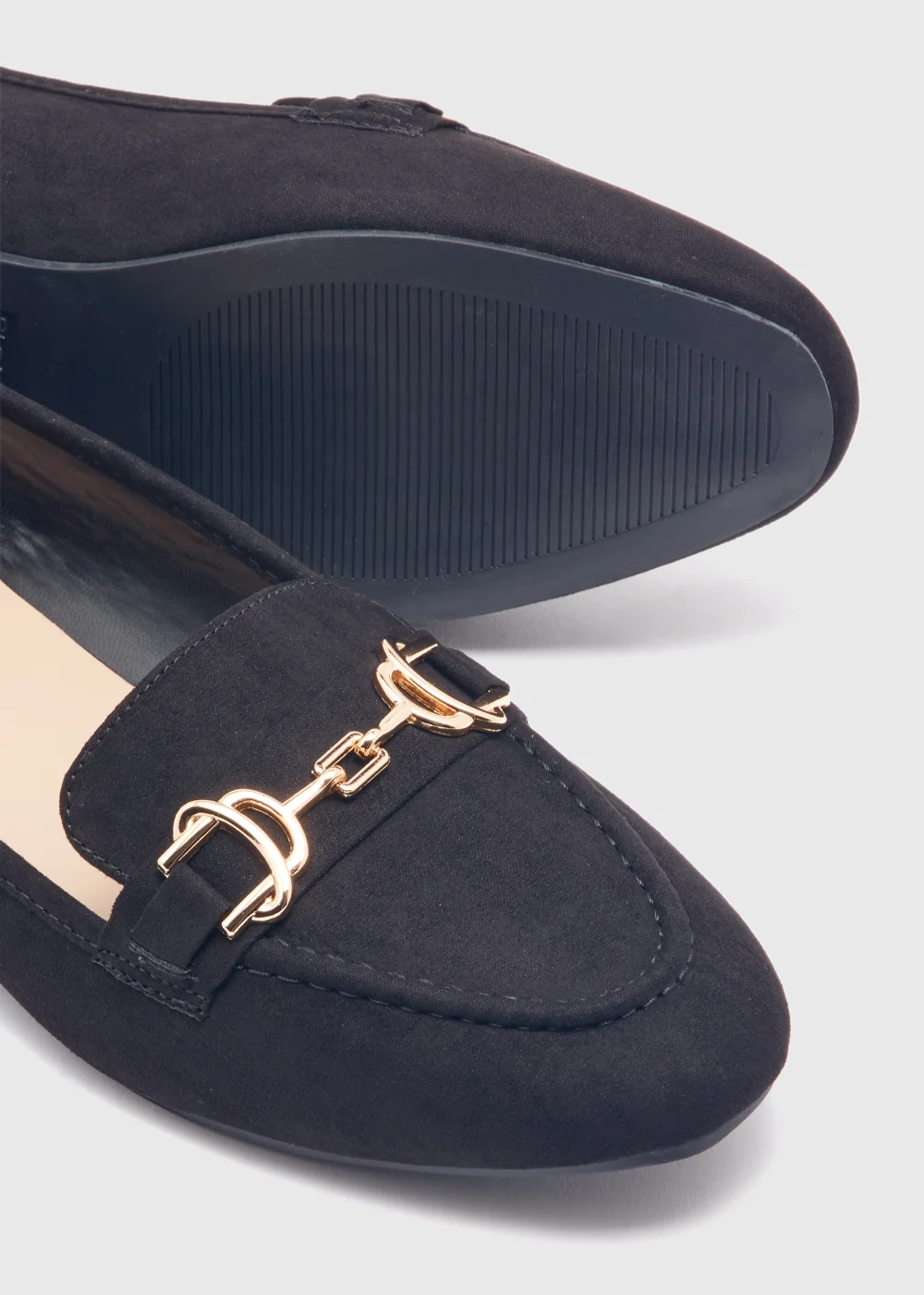 Black Metal Bar Loafers - 3 Image 2