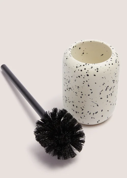 Cream Speckle Toilet Brush & Holder Image 2