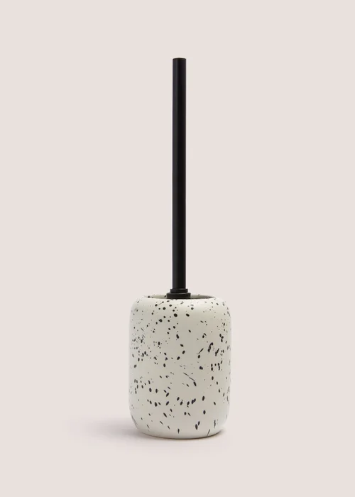 Cream Speckle Toilet Brush & Holder Image 1
