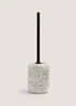 Cream Speckle Toilet Brush & Holder Image 1