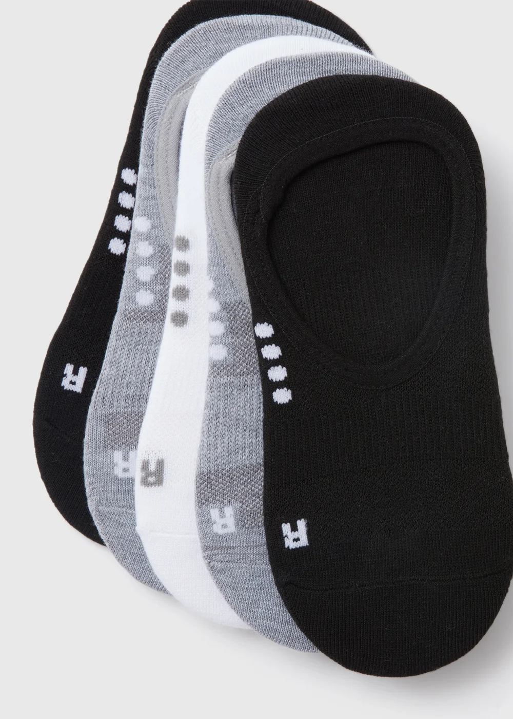 5 Pack Invisible Trainer Socks - 2-5 Image 2