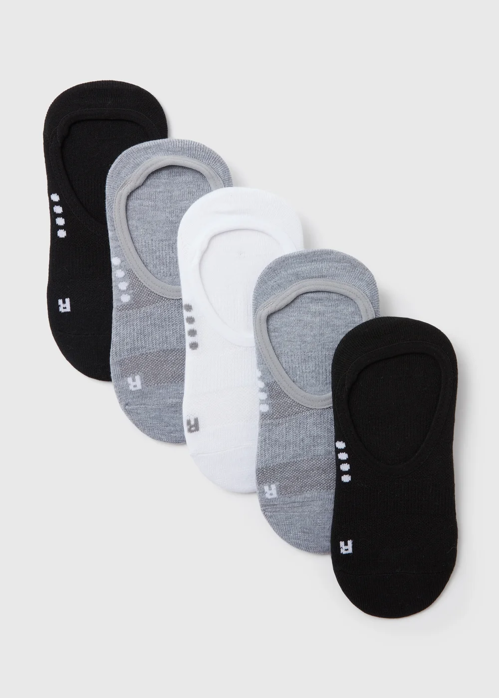 5 Pack Invisible Trainer Socks - 2-5 Image 1