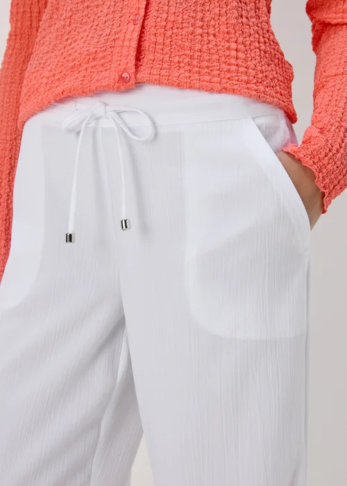 White Wide Leg Trousers - 10 Image 3