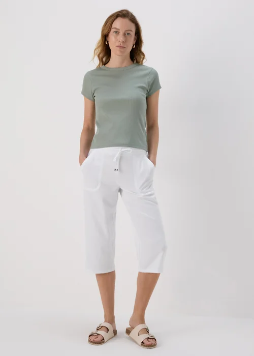 White Crop Trousers - 10 Image 1