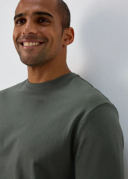 Green Essential Crew Neck T-Shirt - S Image 3