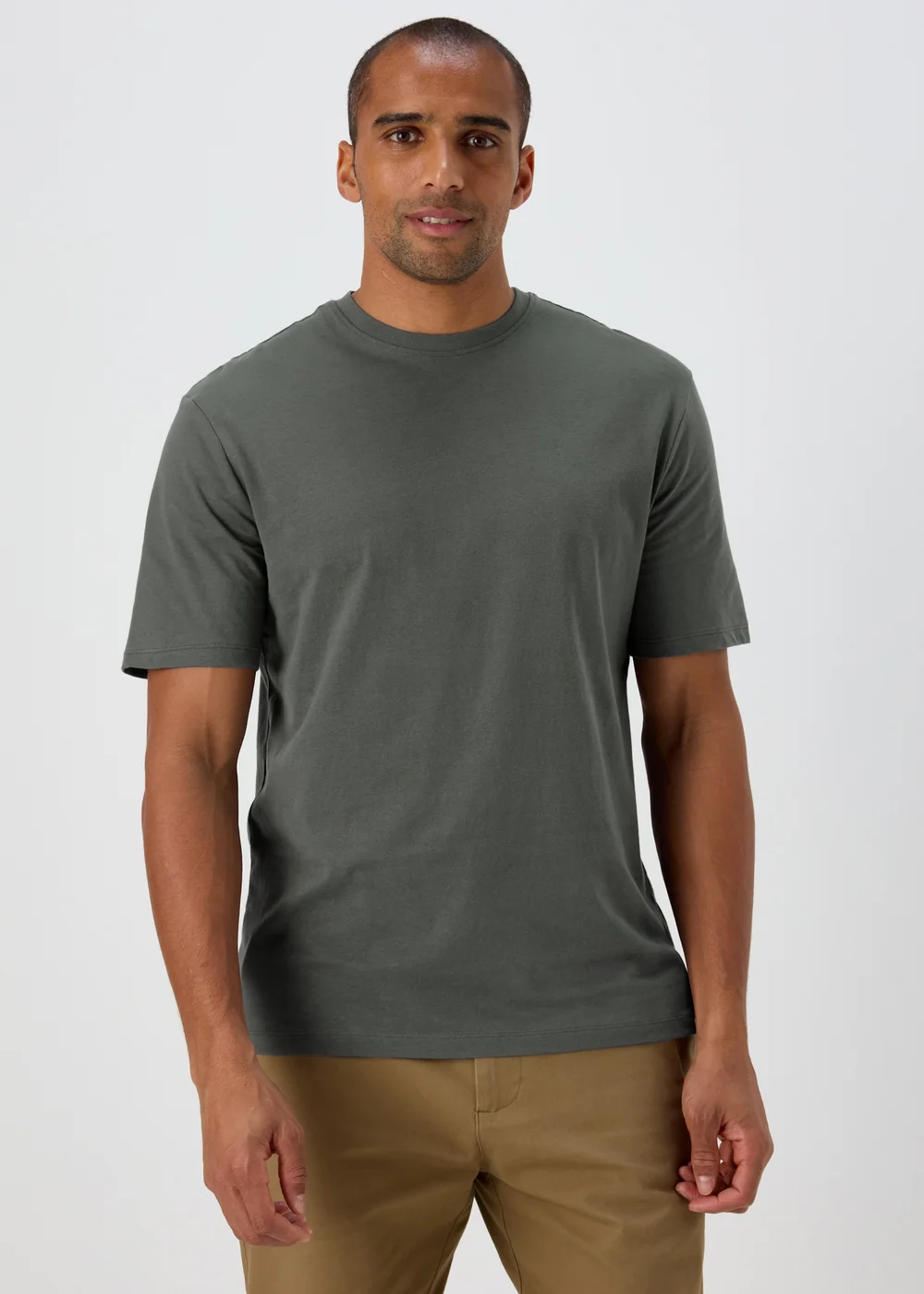 Green Essential Crew Neck T-Shirt - S Image 1