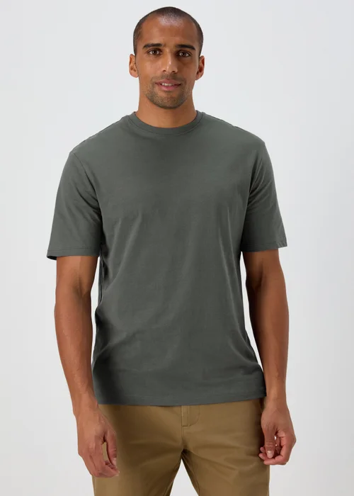 Green Essential Crew Neck T-Shirt - S Image 1