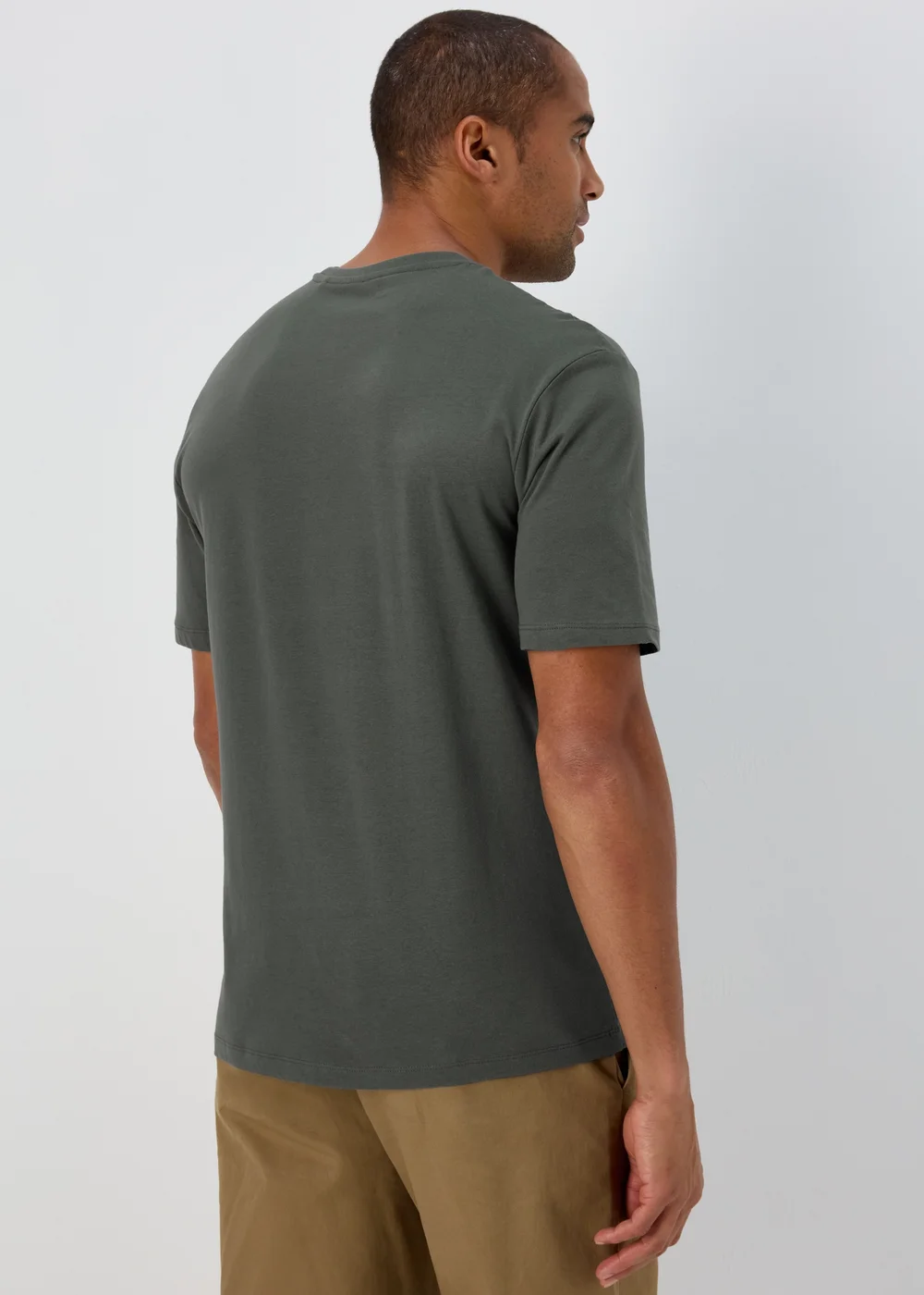 Green Essential Crew Neck T-Shirt - S Image 2
