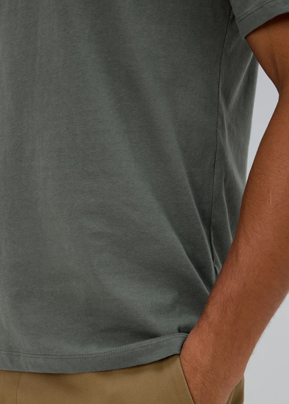 Green Essential Crew Neck T-Shirt - S Image 5