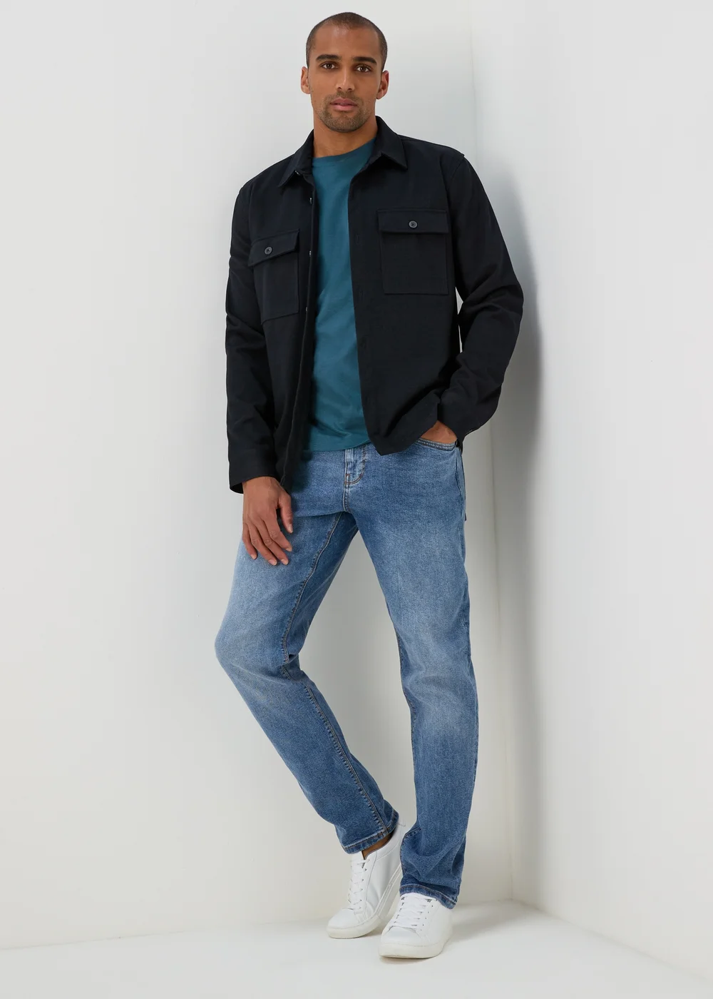 Blue Essential Crew Neck T-Shirt - Small Image 4