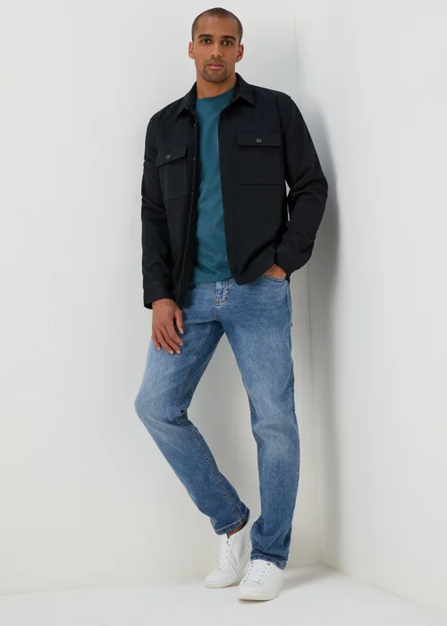 Blue Essential Crew Neck T-Shirt - Small Image 4