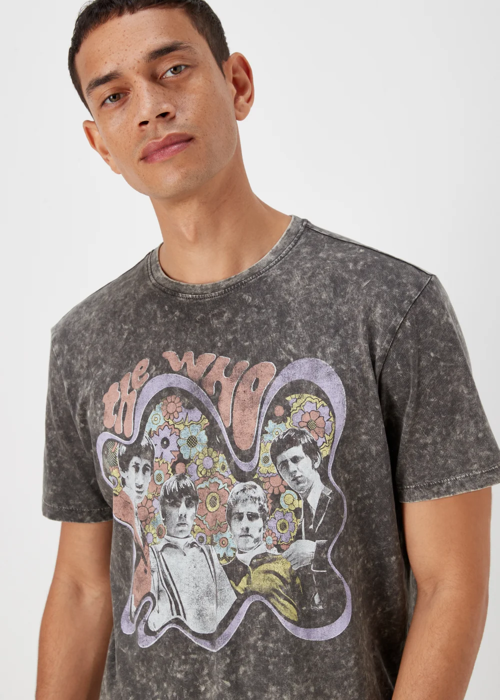 Charcoal The Who Print T-Shirt - S Image 5