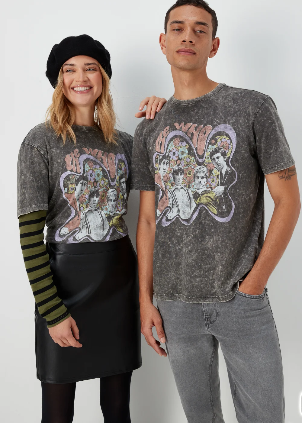 Charcoal The Who Print T-Shirt - S Image 1